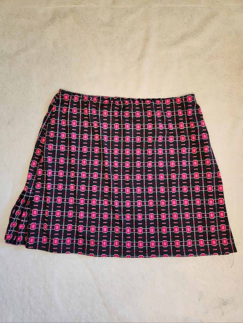 Tail Women's Golf Skirt Skort Black With Pink Jewels Rubies  Size Large  Tennis